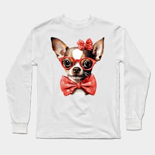 Fancy Chihuahua Dog Long Sleeve T-Shirt